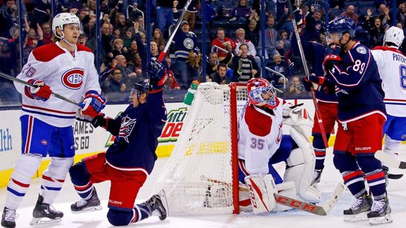 Cam Atkinson Columbus scores Al Montoya Montreal