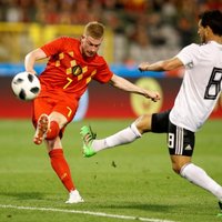 Beļģijas futbola izlase pārbaudes spēlē 'sausā' uzvar bez Salāha spēlējošo Ēģipti