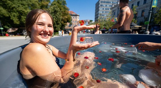 В Вильнюсе проходит первый клубничный фестиваль в странах Балтии: центр столицы украсили ягодами