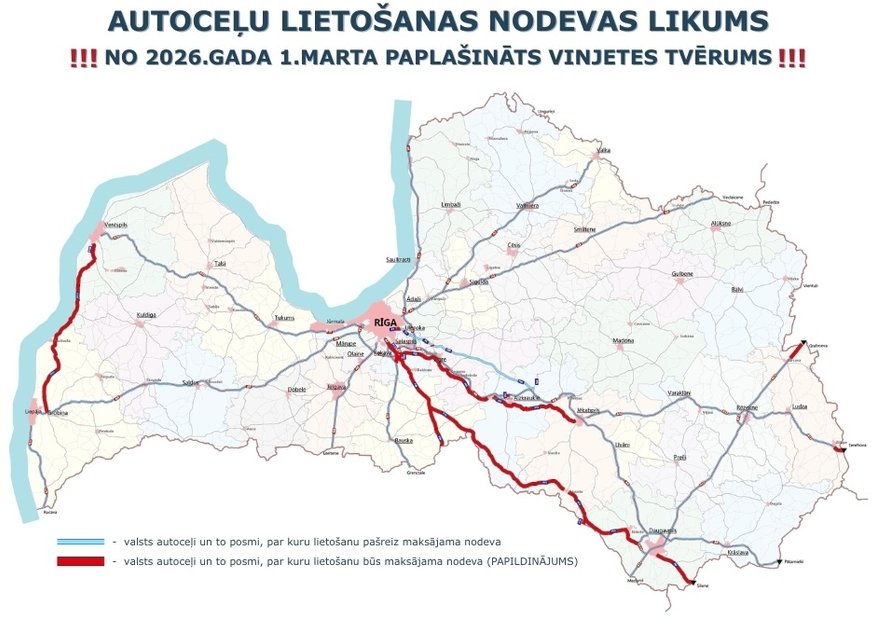 Drīzumā stāsies spēkā jaunās autoceļu nodevas. Kas par to jāzina?