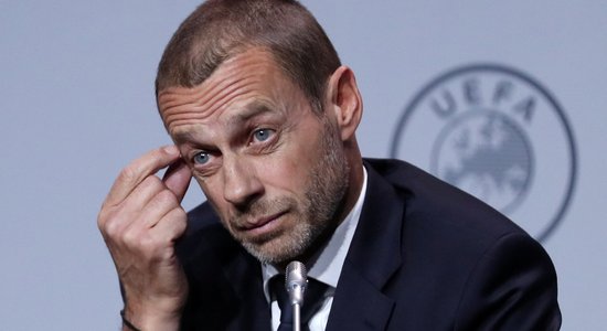 UEFA prezidents: Superlīgā spēlējošajiem futbolistiem aizliegsim pārstāvēt izlases