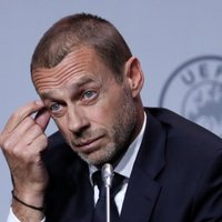 UEFA prezidents: Superlīgā spēlējošajiem futbolistiem aizliegsim pārstāvēt izlases