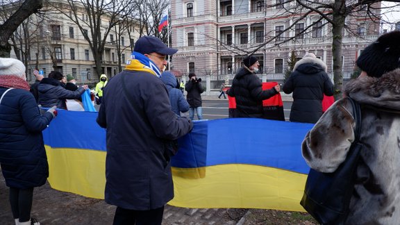 Protests pie Krievijas vēstniecības 24.02 - 2