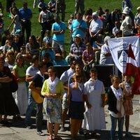 Foto: Svētceļnieki kājām un ar velosipēdiem sasnieguši Aglonu