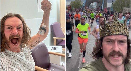 "Ķīmijterapijas karalis" – smadzeņu vēža slimnieks noskrējis 15 maratonus un neplāno apstāties