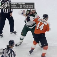 Video: Kautiņš jau otrajā sekundē – NHL vērienīgi sākas cīņa starp 'Flyers' un 'Wild'
