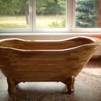 Настоящее искусство: элегантные и уникальные деревянные ванны