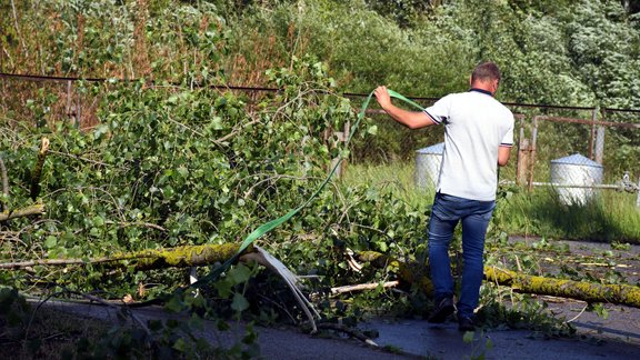 Vētras postījumi Daugavpilī