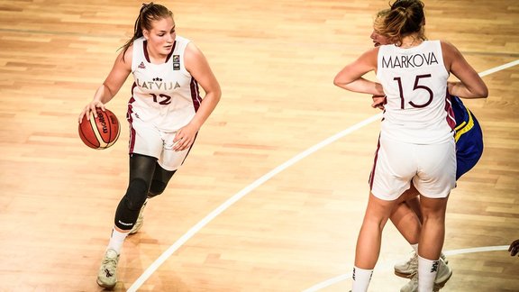 Basketbols, Eiropas U-18 čempionāta 1/8 fināls meitenēm: Latvija - Zviedrija - 11