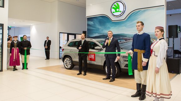 'Škoda' jaunā autosalona 'Green Motors' atklāšana