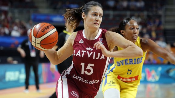 Basketbols, Eurobasket sievietēm: Latvija - Zviedrija - 29