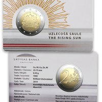Latvijas Banka laiž apgrozībā 2 eiro piemiņas monētu 'Uzlecošā saule'