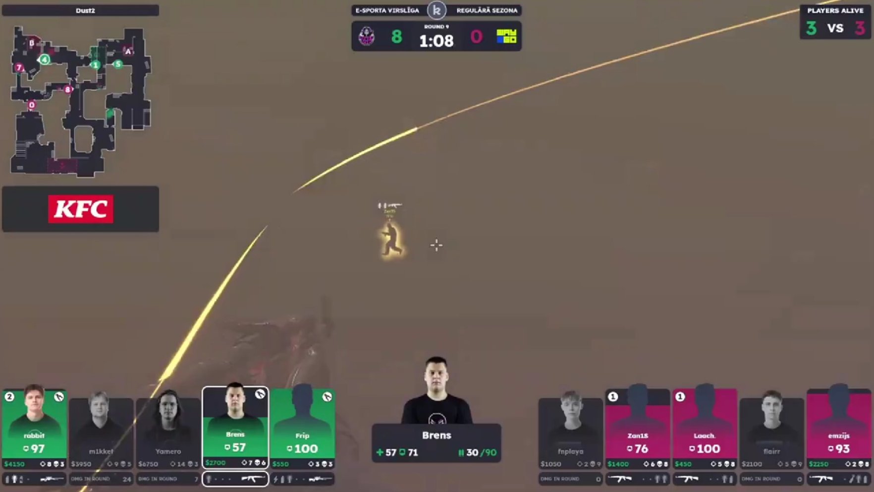 "KFC" Latvijas e-sporta virslīgas otrās kārtas cīņas. Video tiešraide