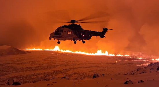 Foto: Islandē sācies vulkāna izvirdums