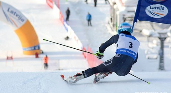 Zvejnieks un Gedra līdzīgā cīņā uzvar LK milzu slalomā