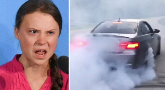 Video: Grētai vēstījumu sūta arī jaudīgu BMW īpašnieki Latvijā