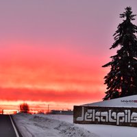 Krāšņi foto: Fantastisks saullēkts Jēkabpilī