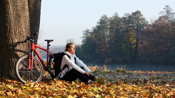 velosipēds rudens izbrauciens