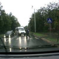 Пешеход на "зебре" - досадная помеха для водителя "маршрутки" (видео)