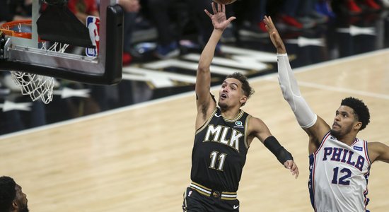 'Hawks' un 'Clippers' savainojumu pilnās spēlēs panāk 2-2