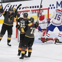 'Golden Knights' hokejisti Stenlija kausā pārtrauc 'Canadiens' uzvaru sēriju