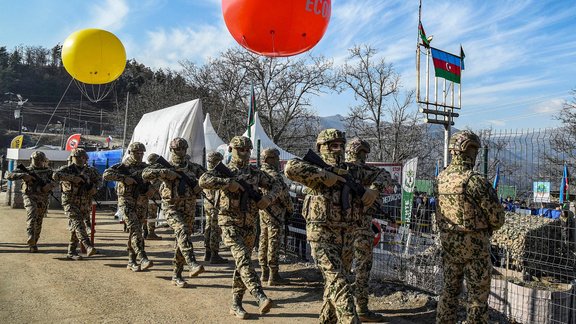 Kalnu karabaha Azerbaidžānas karavīri 