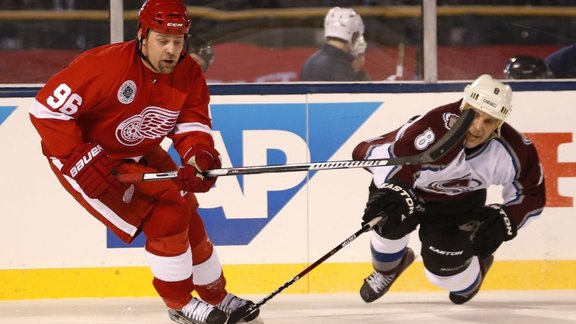 Sandis Ozolinsh, Tomas Holmstrom, Red Wings Avalanche Alumni Hockey