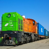ФОТО: Из Риги в Китай отправлен первый контейнерный поезд