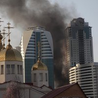 В Грозном горело здание комплекса, где находится квартира Депардье