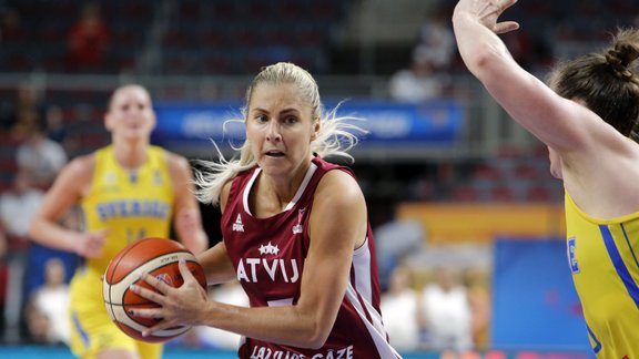 Basketbols, Eurobasket sievietēm: Latvija - Zviedrija - 36