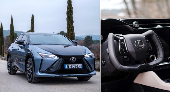 Foto: Eiropas tirgum prezentēts 'Lexus RZ' elektromobilis ar 'virtuālu' stūri