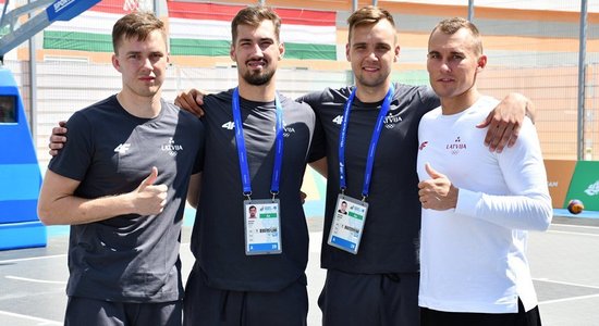 Latvijas 3x3 basketbolisti Eiropas spēles iesāk ar pārliecinošu uzvaru