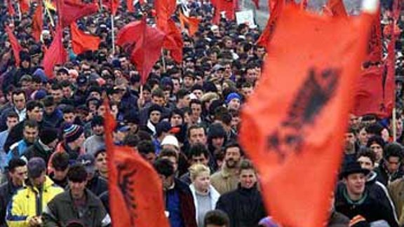 Albāņu protesta demonstrācija