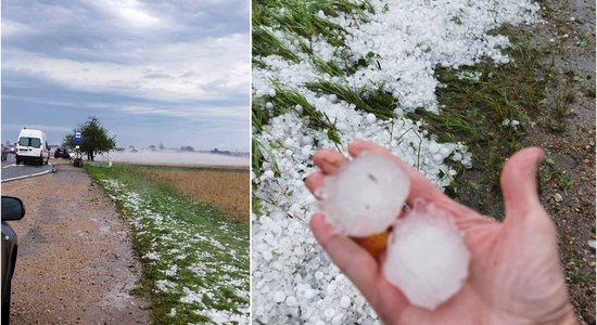 Milzu krusa, 'nopļauti' lauki un lietusgāzes – tviterī apspriež vēja posta darbus