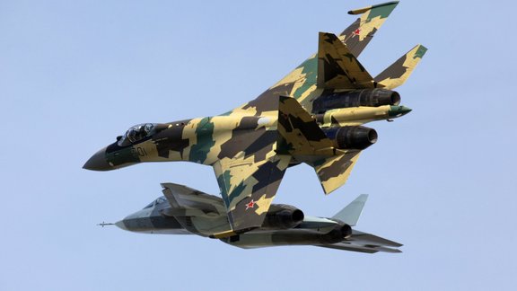 Su-35 and T-50