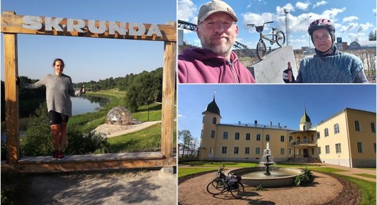 38 dienās cauri visām Latvijas pilsētām. Brigitas un Andra velo piedzīvojums