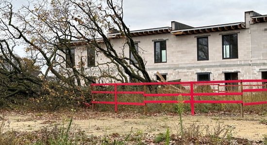 В Марупе из-за строительства рядного дома спилили столетний дуб; суд приказал снести здание