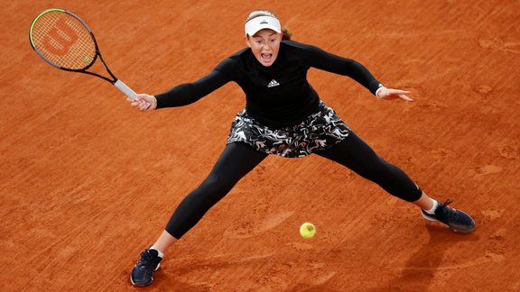 Teniss, French Open: Jeļena Ostapenko - Karolīna Plīškova - 15