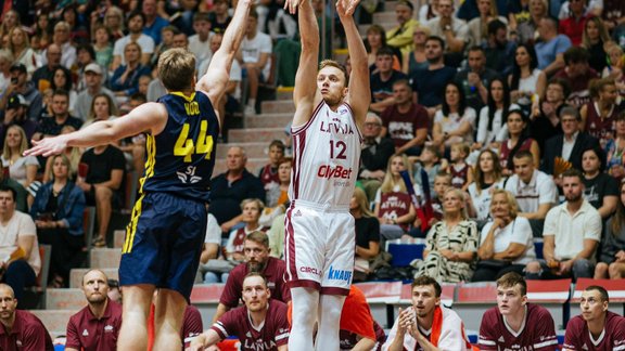 Basketbols, pārbaudes spēle: Latvija - Zviedrija