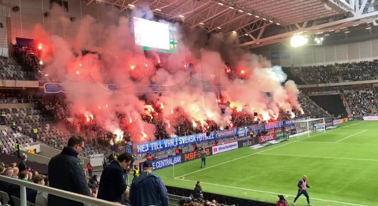 Video: Fanu nekārtību dēļ atceļ Stokholmas futbola derbiju