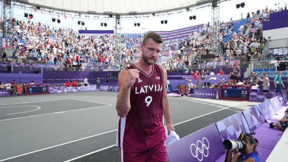 Parīzes olimpiskās spēles, 3x3 basketbols: Latvija - Ķīna