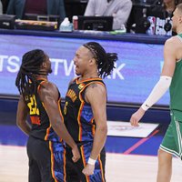 Porziņģim gandrīz double-double, "Celtics" zaudē Rietumu konferences līderiem