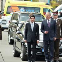 Fotoreportāža: Turkmenistānas prezidents viesojas Rīgā