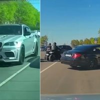 Video: BMW un mersedesa tandēms Rīgā veic agresīvus manevrus