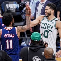 'Celtics' četrās spēlēs izslēdz zvaigžņoto 'Nets' komandu no 'play-off'