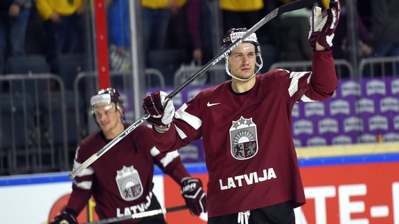 Hokejs, pasaules čempionāts: Latvija - Dānija