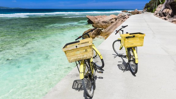 Seišelu salas, La Digue, velosipēdi