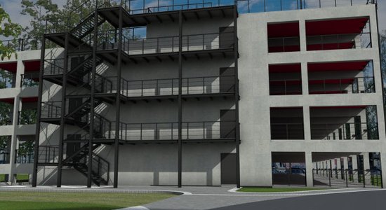 На территории бизнес-квартала Мукусала начато строительство многоэтажной парковки