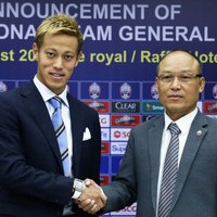 Japānas futbolists Honda kļuvis par Kambodžas valstsvienības galveno treneri