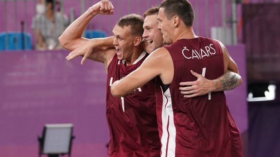 Tokijas olimpiskās spēles, 3x3 basketbols, pusfināls: Latvija - Beļģija - 37